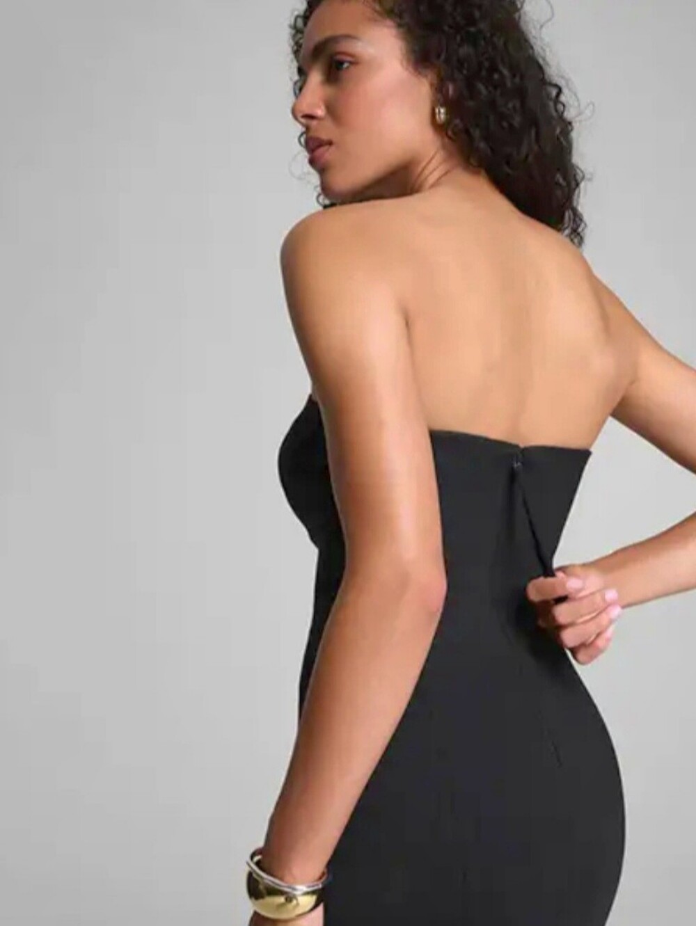 SPANX Ponte Strapless Midi Dress NEW NWT Black XL